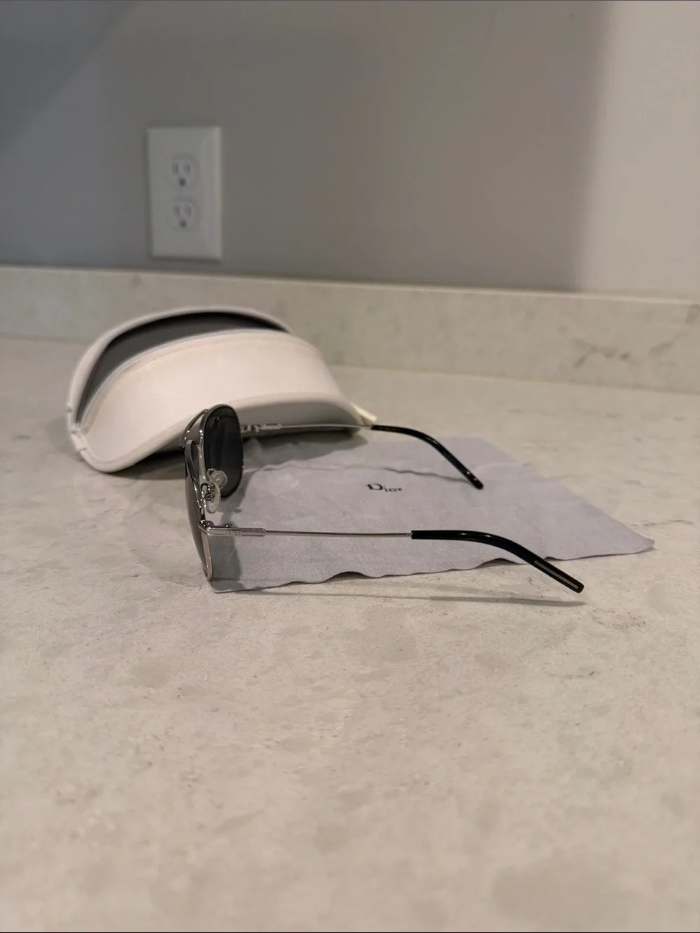 Dior kids Aviator Sunglasses in Silver with Brown Lenses